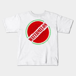 watermelon fruit illustration design Kids T-Shirt